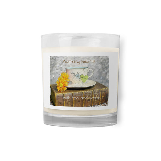 Glass jar soy wax candle - Warming hearts