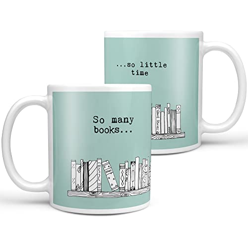 Lover of Books Mug Gift - Message"So Many Books So Little Time" | Reading Lovers Themed Cup Book Mug Gifts