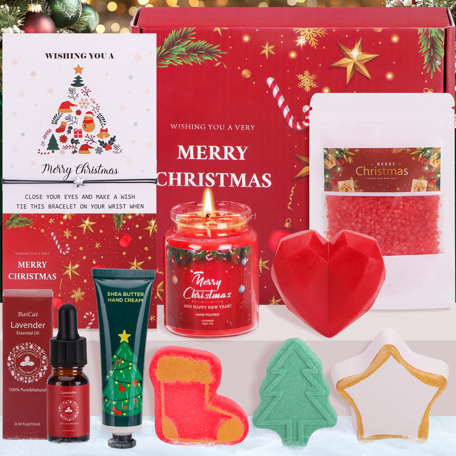 2023 Christmas Pamper Gifts for Women, Christmas Pamper Hampers for Women Self Care Package for Her, Relaxation Spa Gifts Set Xmas Presents Gifts Ideas for Women Best Friend, Sister, Bestie, Mum, Her