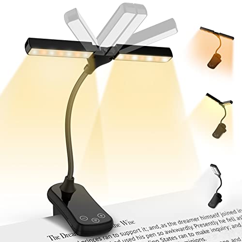 Book Reading Lights for Books in Bed - Book Light Clip on Book Reading Light, Rechargeable Reading Book Lamp Thank You Teacher Gifts for Women Men Birthday Gifts Christmas Stocking Fillers Xmas Gifts