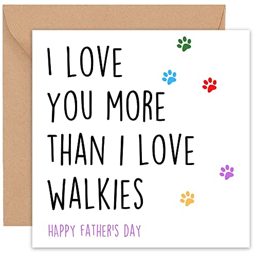 Felbridge Studio - Fathers Day Card from the Dog - Funny Father's Day Cards from the Doggy Pup Puppy Fur Baby Pet - Fathers Day Gift - For Dad Daddy Father s Stepdad Stepfather Husband - 14cm