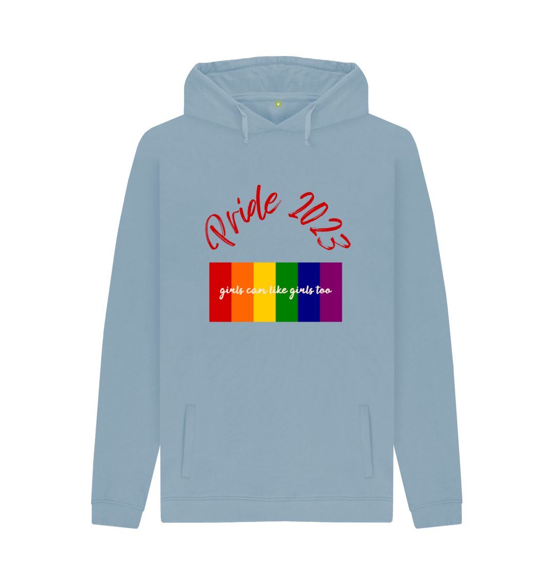 Men's pullover hoodie - Girls can like girls