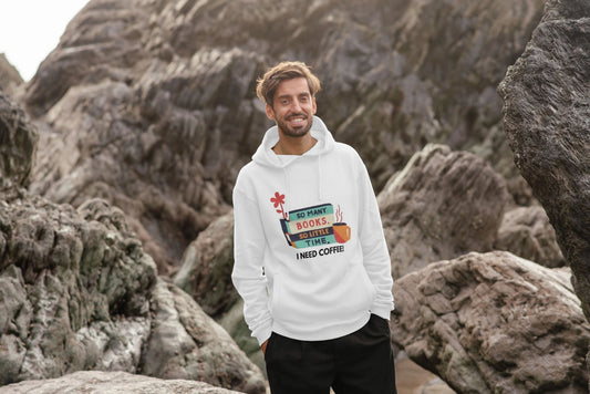 Men's Pullover Hoodie - So Many Books