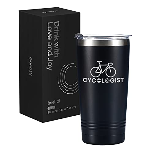 Onebttl Cyclist Gifts Biker Gifts for Men, Cycologist, Tumbler Travel Coffee Mug, Bicycle Enthusiasts, Roadbike MTB Rider, Boyfriend Husband Dad Father's Day, Stainless Steel Insulated 20oz/590ml