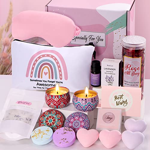 Pamper Gifts for Women Birthday, Unique Mum Self Care package Pamper Hampers for Women, Relaxation Spa Gifts Set Christmas Presents Pamper Box for Women, Mum, Sister, Best Friend, Girl Friend, her