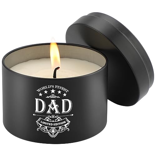 PRSTENLY Dad Birthday Gifts, Metal Jars Candles, Gifts for Dad on Birthday Christmas Wedding Anniversary Fathers Day from Daughter Son Wife, Daddy Presents from Baby