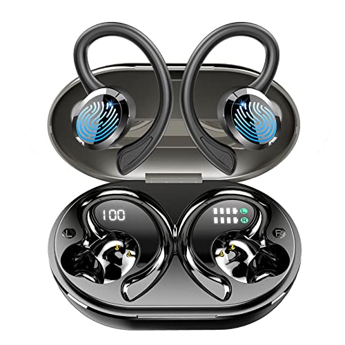 Rulefiss Wireless Earbuds, Wireless Headphones with HD Mic Bluetooth 5.3 Headphones, Stereo Noise Cancelling Earbud, 48H Wireless Earphones Dual LED Display, USB-C, IP7 Waterproof for Sports Running