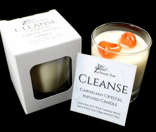 The Psychic Tree - Cleanse - Crystal Infused Scented Candle