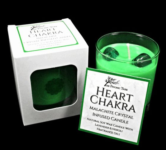 The Psychic Tree - Heart Chakra - Crystal Infused Scented Candle