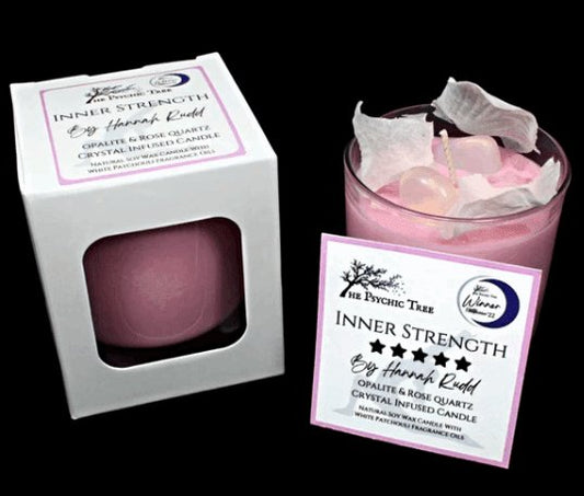 The Psychic Tree - Inner Strength - Crystal Infused Scented Candle