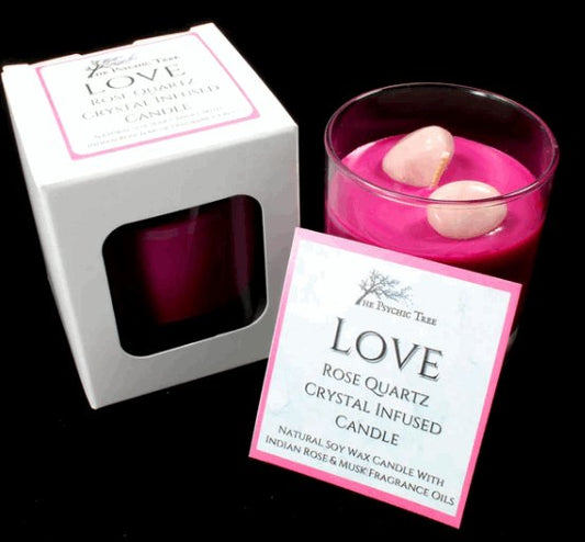 The Psychic Tree - Love - Crystal Infused Scented Candle