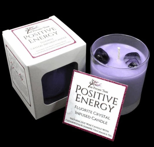 The Psychic Tree - Positive Energy - Crystal Infused Scented Candle