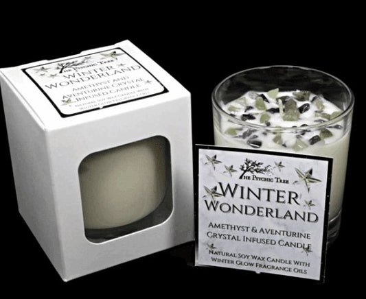 The Psychic Tree - Winter Wonderland - Crystal Infused Scented Candle