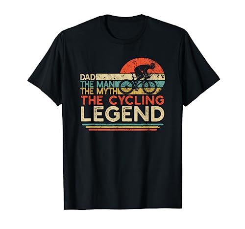Vintage Cycling Dad The Man The Myth The Legend Cyclist Gift T-Shirt